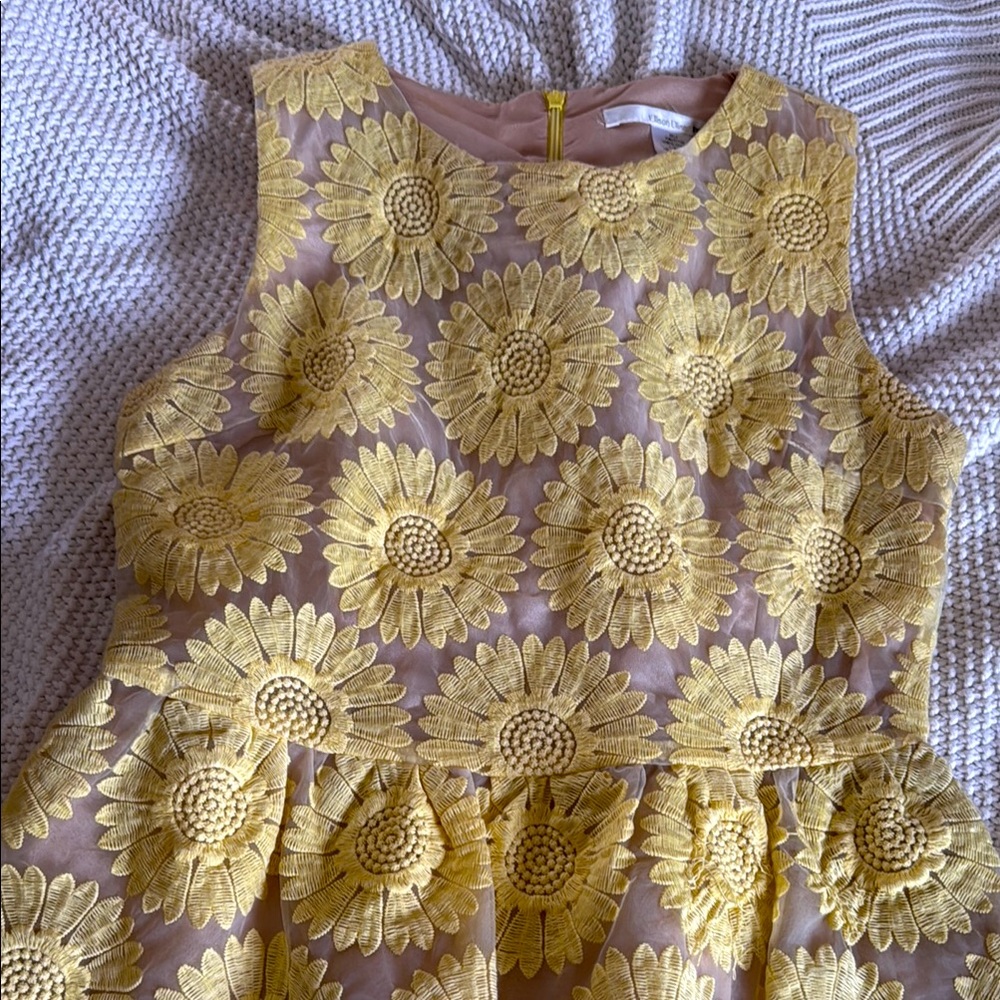 Charming Yellow Floral Dress